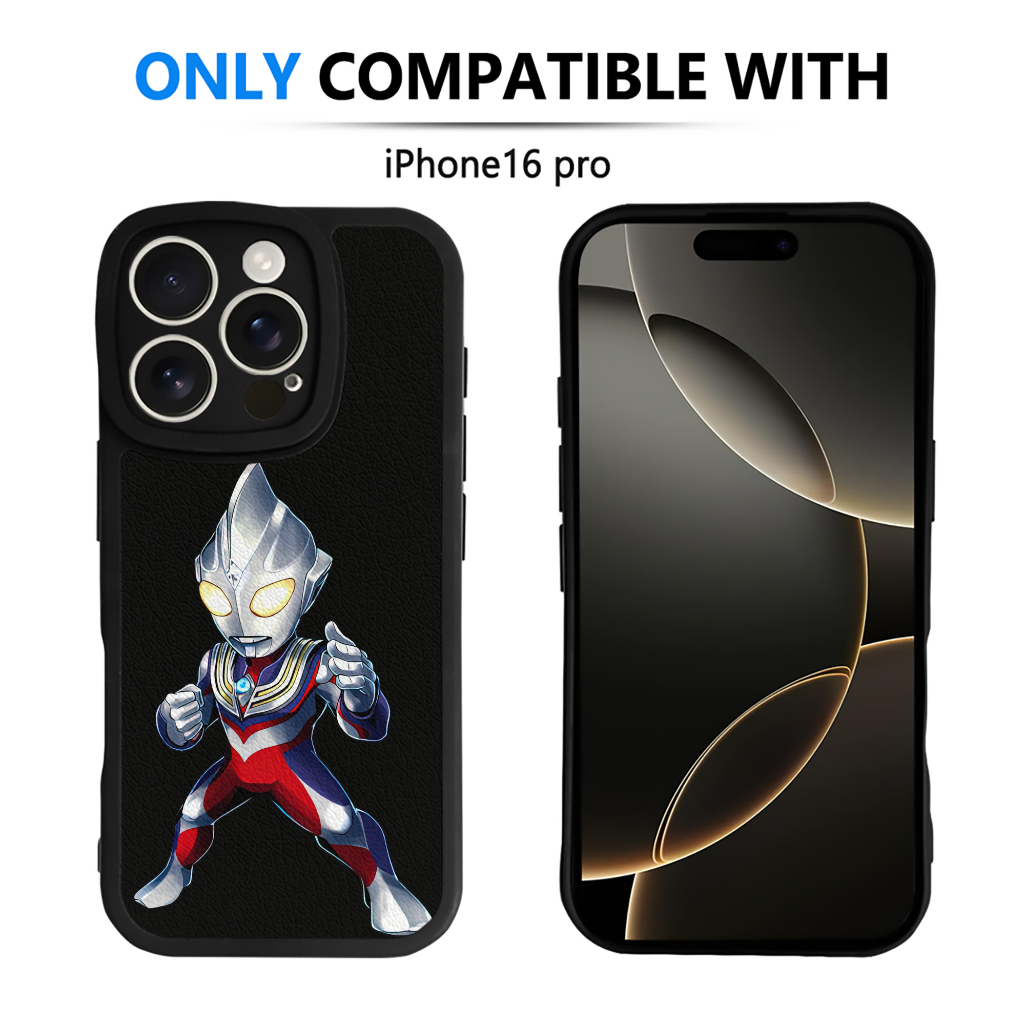 （画像用） ウルトラマン Ultraman 【iPhone 16シリーズ対応】シリコンスマホケース（レザー調） 材質：シリコン
